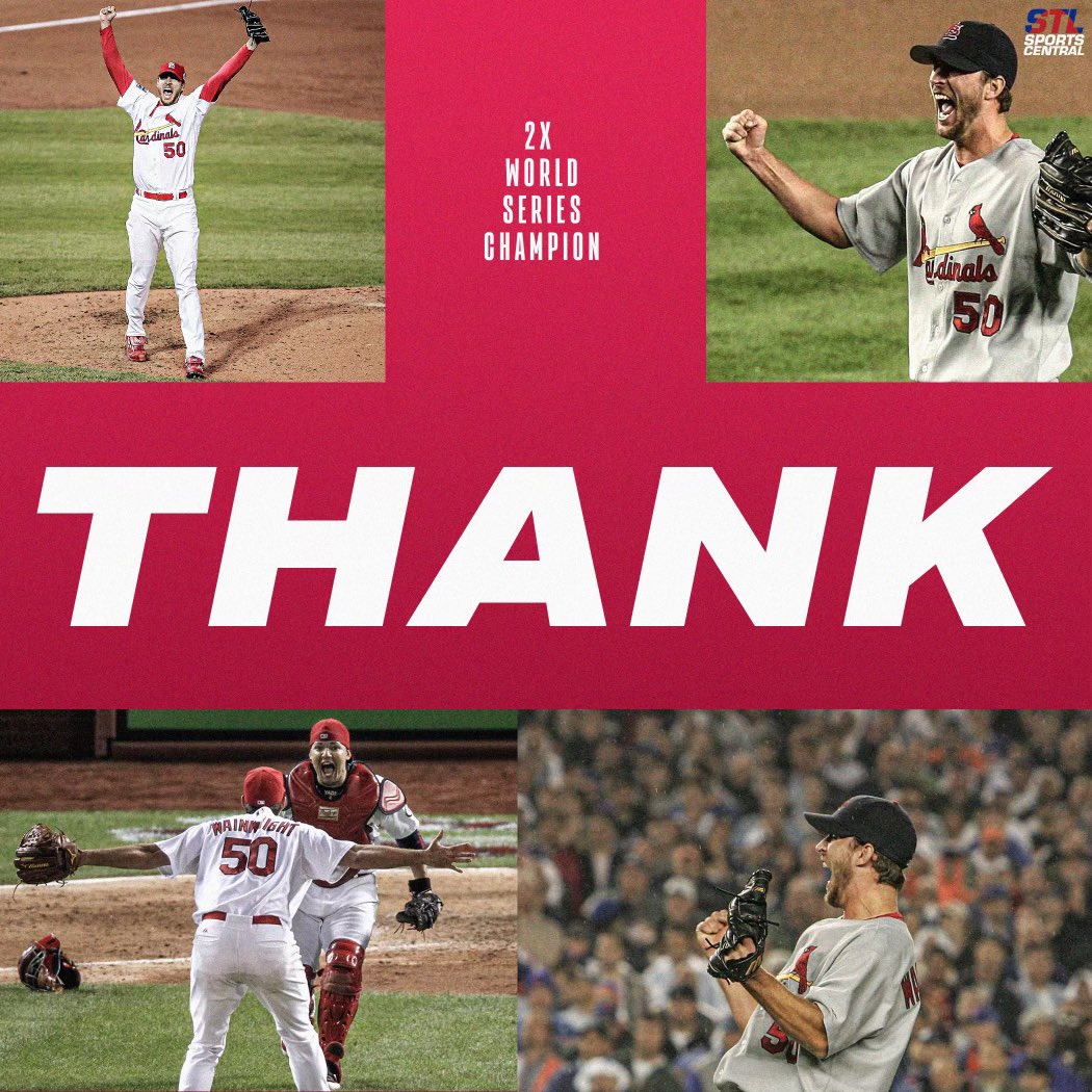 STLSprtsCntrl's tweet photo. Adam Wainwright has thrown his last pitch for the #STLCards, per @dgoold. 

Although, it is possible he still gets an AB before the end of the season — depending if the Reds are eliminated at that point

Thank you for 18 seasons in St. Louis. Happy retirement https://t.co/iYPs8q8emi