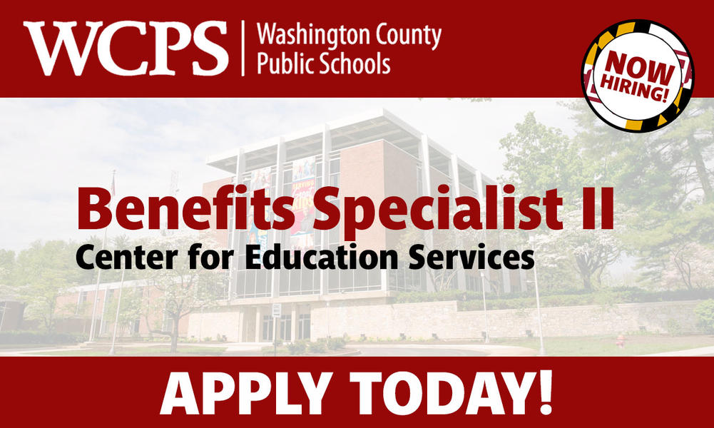 WCPS is seeking immediate applicants for Benefits Specialist II. This 12-month Grade 10 position will ensure that a quality benefit package is provided to employees and retirees. Apply today at wcpshr.com