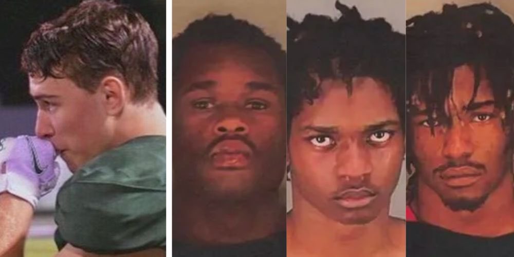 17 yr-old Ethan Liming was brutally murdered outside Lebron James Promise School (Akron, Ohio) on June 2, 2022. These 3 black thugs (aged 21 & 17) beat him up so bad that his autopsy report revealed he died from a broken neck, blunt-force head trauma, and a shoe print was left