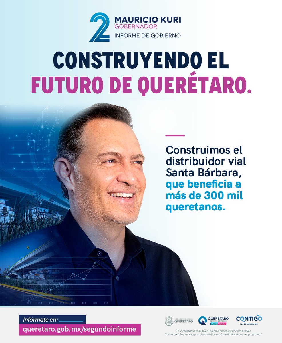 gobqro's tweet photo. En Querétaro invertimos como nunca en infraestructura moderna y eficiente que beneficie a las familias de nuestro estado, y muestra de ello es el distribuidor vial Santa Bárbara, por el que a diario transitan miles de queretanas y queretanos.

¡Estamos #ConstruyendoElFuturoDeQuerétaro con obras que mejoran tu calidad de vida! 🙌