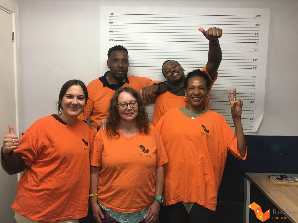 tomgreenidge's tweet photo. Top tier teamwork from my amazing delivery team today. Escaping from prison in super quick times! @volunteering_uk @FoxinaboxLDN https://t.co/nSSaj9P2Cf