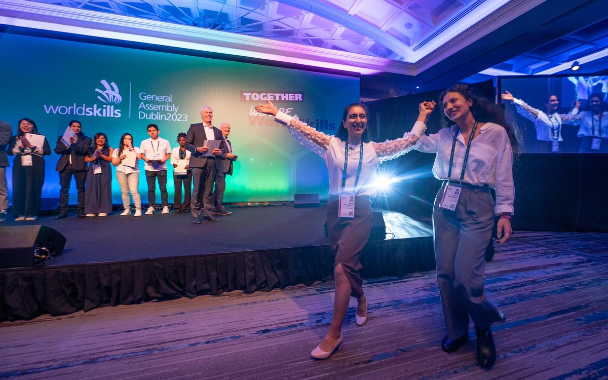 WorldSkills's tweet image. Congratulations to Team Altogether from Azerbaijan 🇦🇿, whose social business idea focused on accessible justice using a mobile app, won the #BeChangeMaker2023 programme presented by #WorldSkills and @HP LIFE Foundation! worldskills.org/media/news/tea… #WeAreWorldSkills