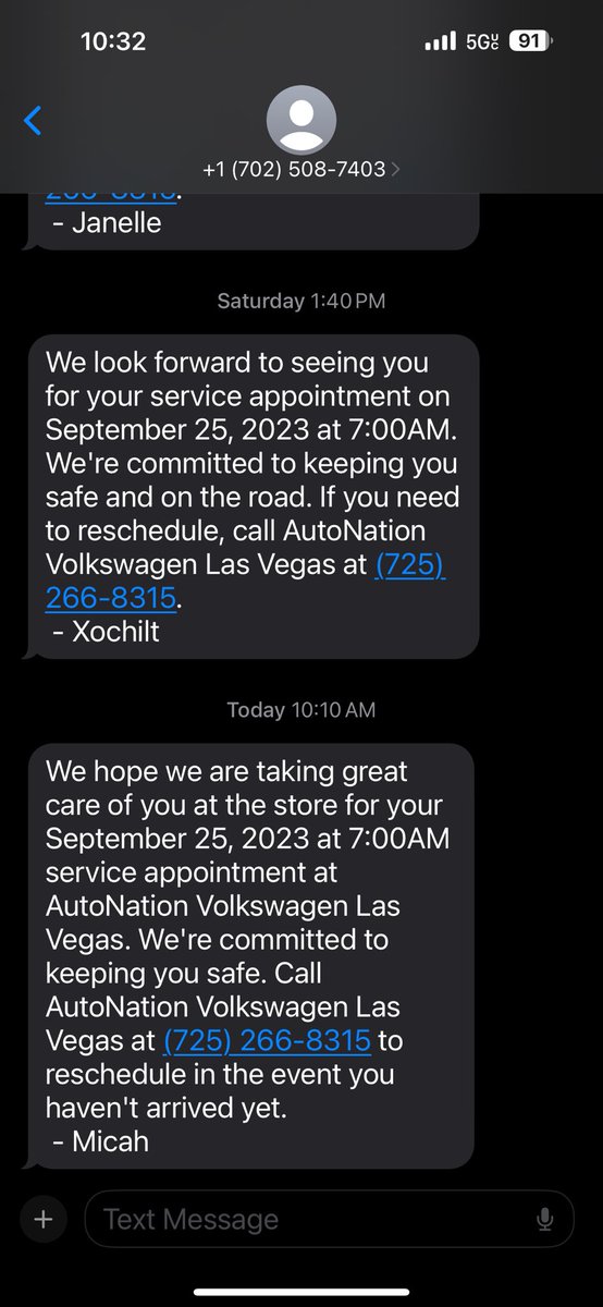 Worst customer service in Las Vegas @vwcares AutoNation VW on Sahara. I took day off and went there and they said u don’t have appointment and send me away. I have 2022 taos with engine light on. This is unacceptable. Absolutely no care for the customers. Don’t buy VW car