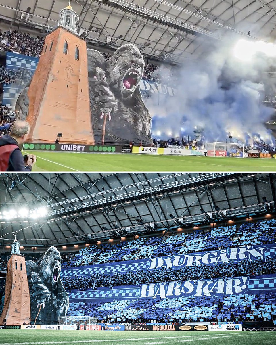 This tifo from <a href="/DIF_Fotboll/">Djurgården Fotboll</a> fans has to be one of the best of the season 🦍🔥
