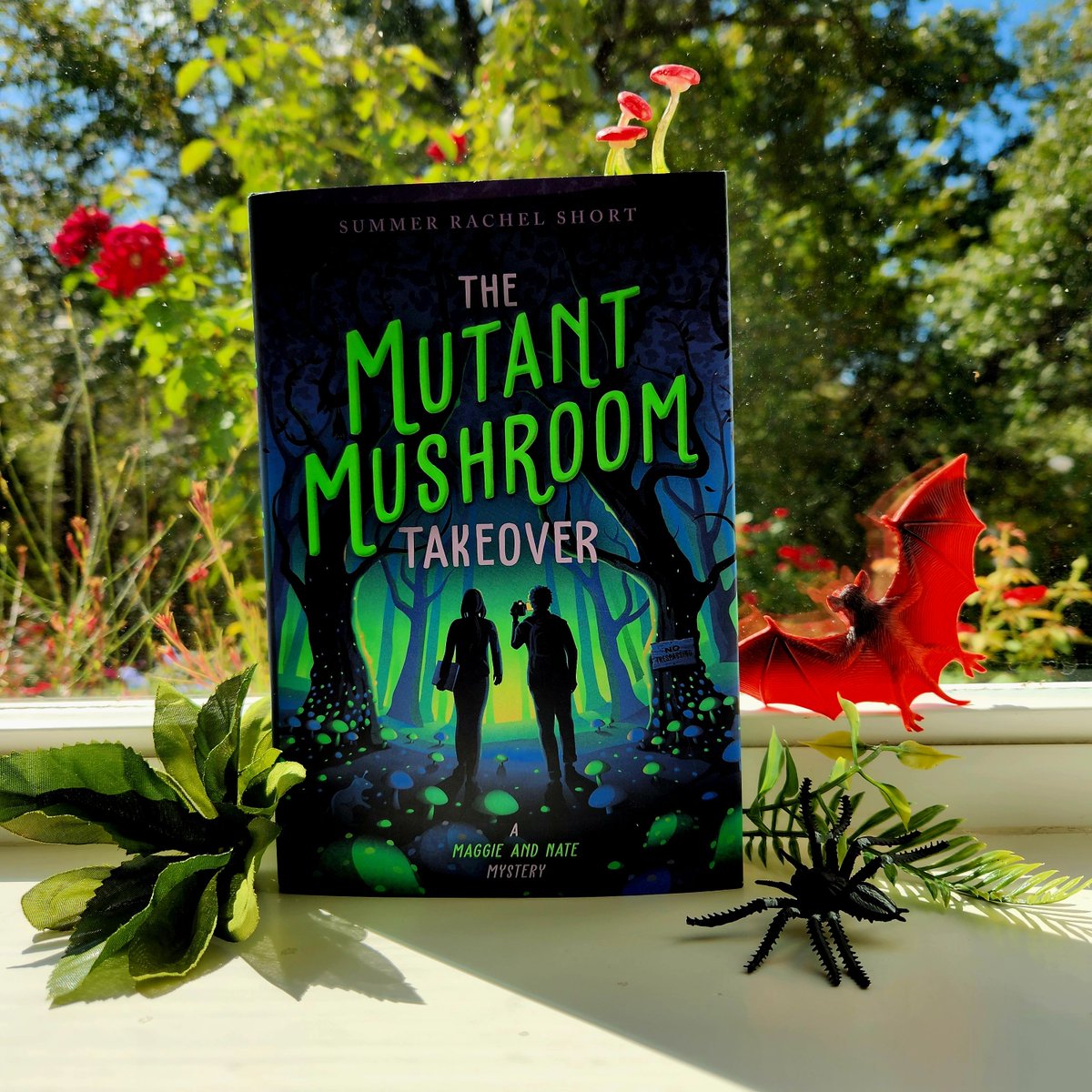 Looking for lightly spooky #kidlit 🎃?  Try this! When a strange glowing fungus spreads through a small town, the only ones who can solve the mystery are a science-loving girl and her youtuber best friend. Real science meets zombie fun. 🍄🧟‍♂️ #middlegradebooks #spookyseason #STEM
