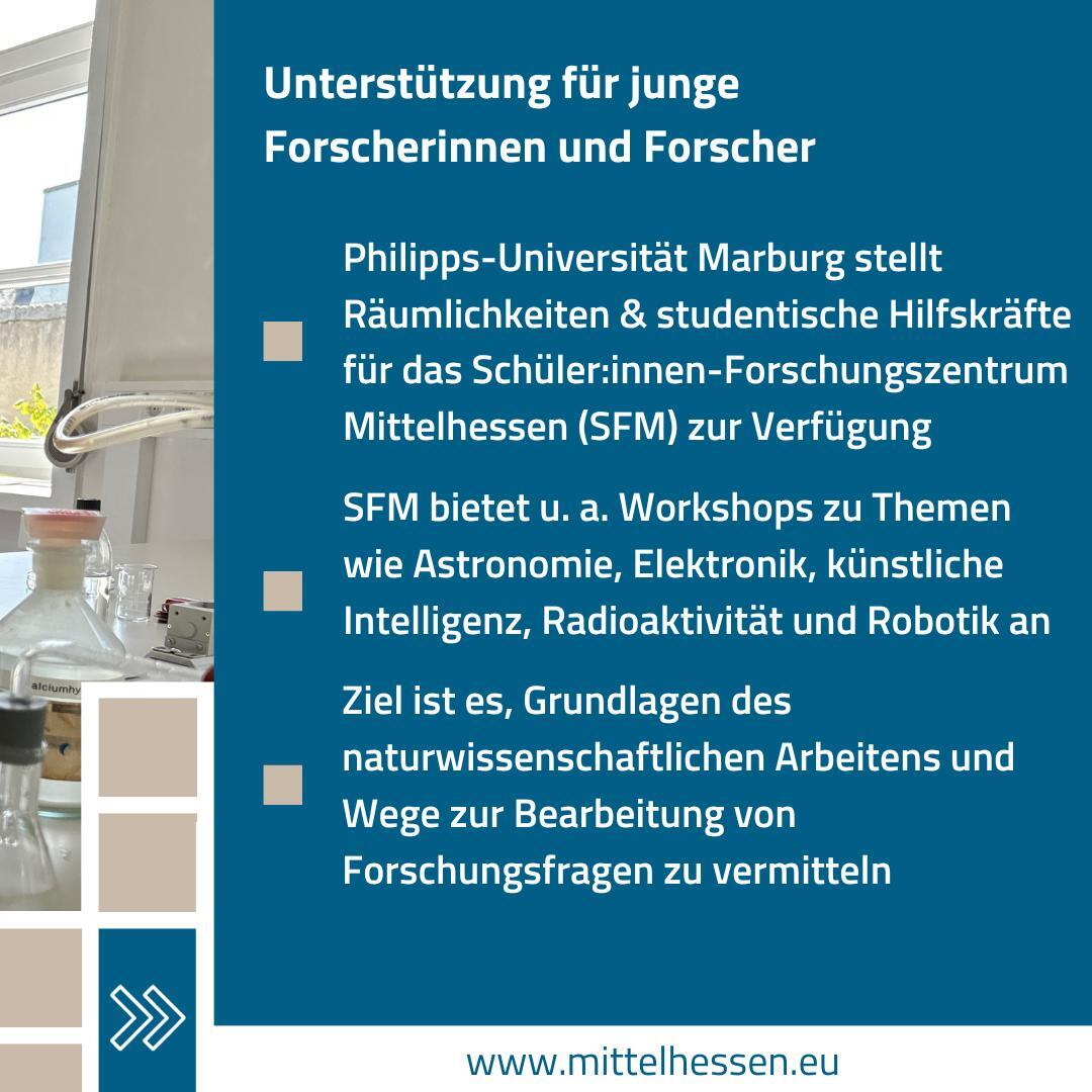 „Das Schüler:innen-#Forschungszentrum #Mittelhessen ist ein ganz besonderes Projekt, für das sich viele Akteurinnen und Akteure an dieser Schnittstelle zwischen schulischer #Bildung und hochschulischer Lehre und Forschung engagieren.“

Weitere Infos unter: is.gd/DJdJlM