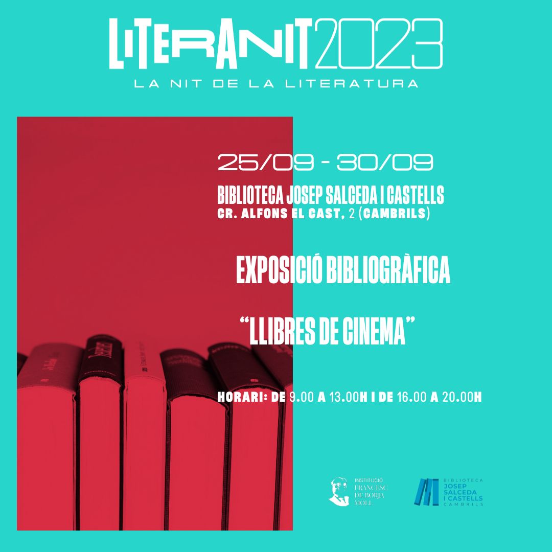 InstitucioMoll's tweet photo. Enguany #literanit incorpora tot un seguit d’exposicions bibliogràfiques sobre cinema a diferents biblioteques de les Illes Balears, Catalunya i València. Les teniu totes recollides al programa del web.
https://t.co/kRoYYaMkWg
https://t.co/lmdLqIVshB https://t.co/gcuOxsIxX3