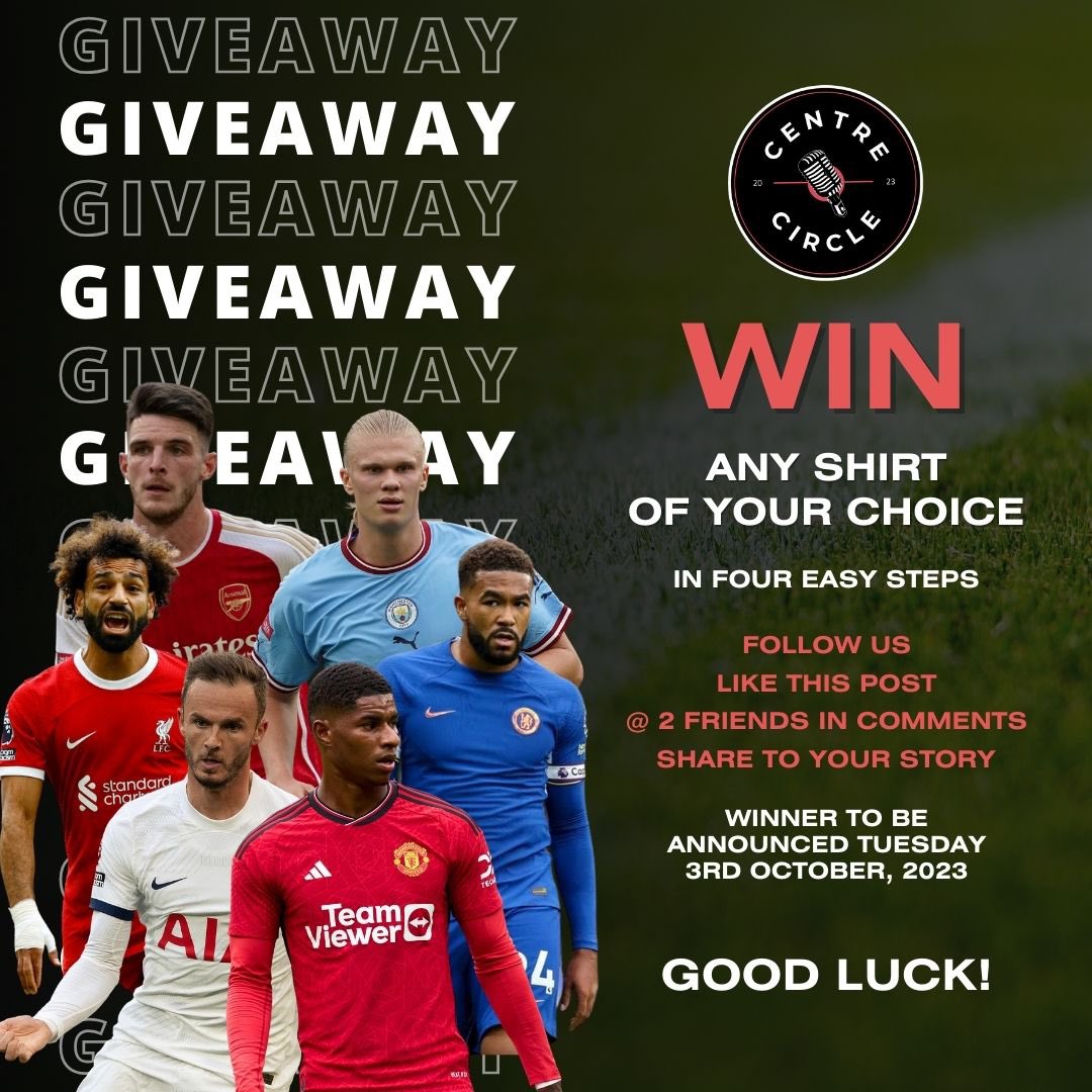 For a chance to win a football shirt of your choice, head over to our Instagram page and enter the competition.

instagram.com/p/CxqeWx3om1_/… 

#giveaway #competition #prize #football #soccer #footballshirt  #footballkit #soccershirt #premierleague #seriea #laliga #bundasliga #ligue1