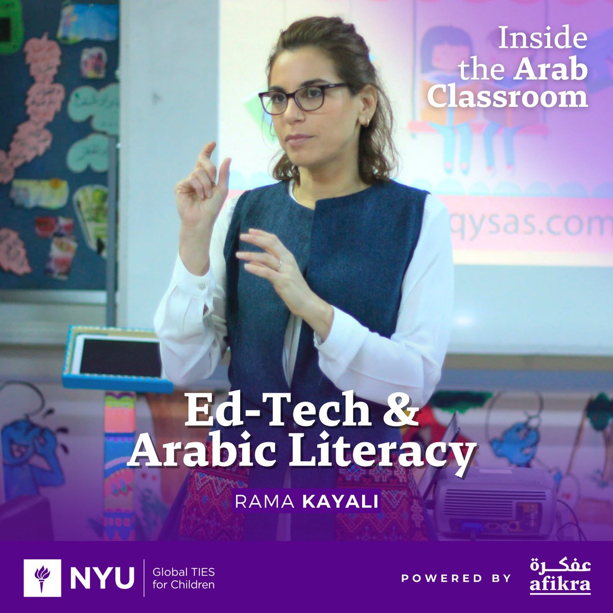 afikra's tweet photo. The third episode of the Global TIES podcast #InsideTheArabClassroom features entrepreneur Rama Kayali unveiling the transformative potential of education technology.
Out now on YouTube or wherever you normally listen โก๏ธ๐ https://t.co/oL7nE6boaZ https://t.co/V3AkBbp7MB