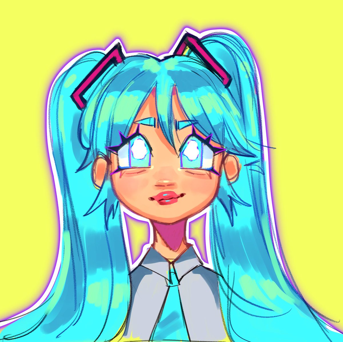Meivis_inc's tweet photo. When in doubt . Miku #HatsuneMiku https://t.co/FtkAYtTDEB