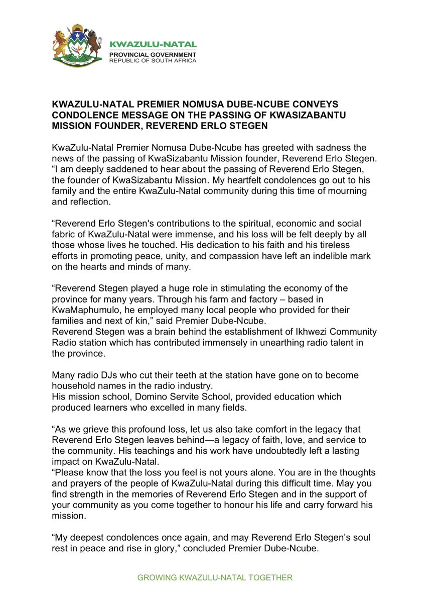 KZN Provincial Gov tweet media