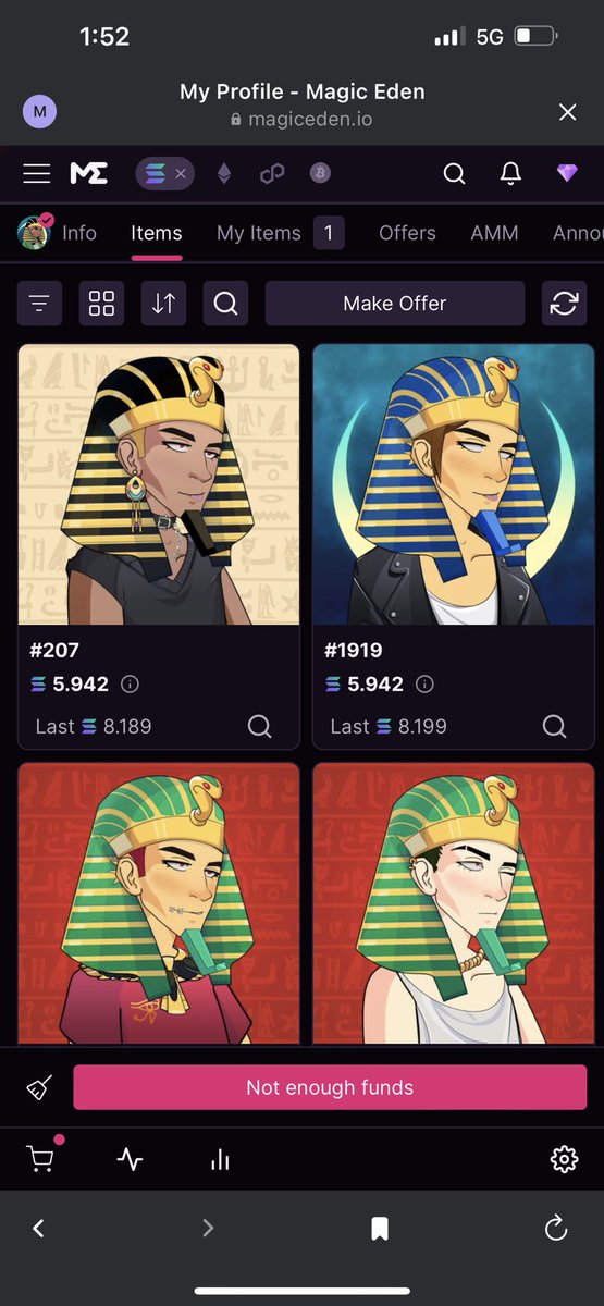 israel2luna3's tweet image. ⁦@AlphaPharaohs⁩ for every 10 likes I’ll purchase 1 alpha pharoh. Lfg pumped for this Friday