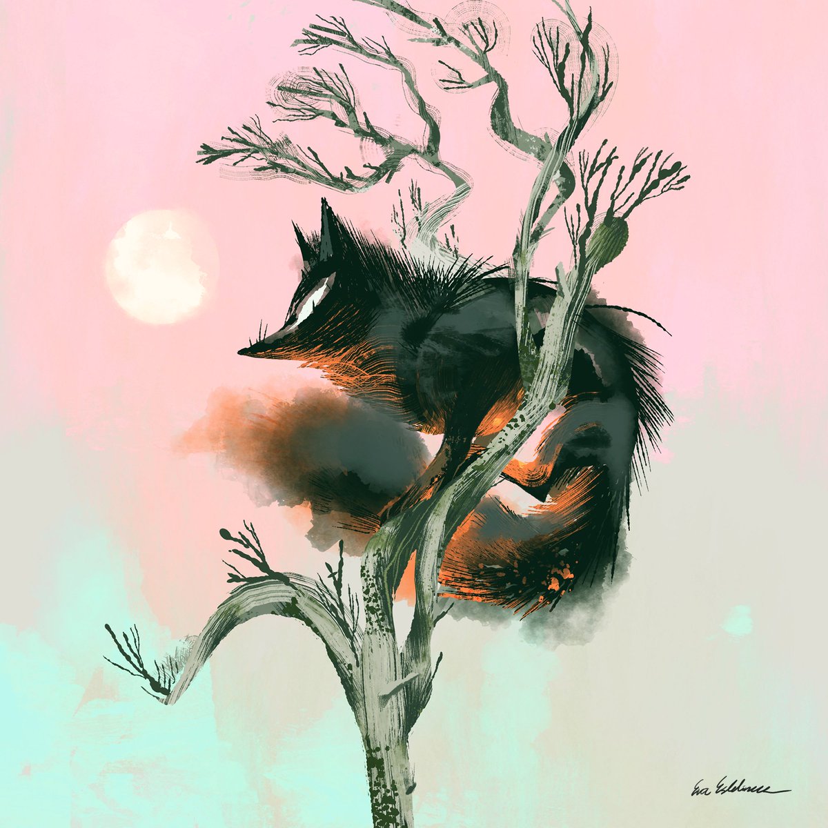 「Tulikettu (Firefox), 2018 」|Eva Eskelinenのイラスト