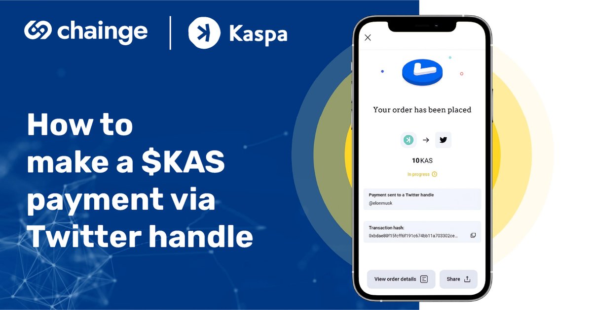 kaspaunchained's tweet photo. ▶️How to make a $KAS payment via Twitter/X handle!

Kaspa introduces a groundbreaking way to send $KAS via Twitter/X using the @FinanceChainge App!  
Just input the Twitter/X handle and send. 
It’s online transactions, redefined. 
Watch video walkthrough & subscribe: https://t.co/IE4rTokP9J 

#Kaspa