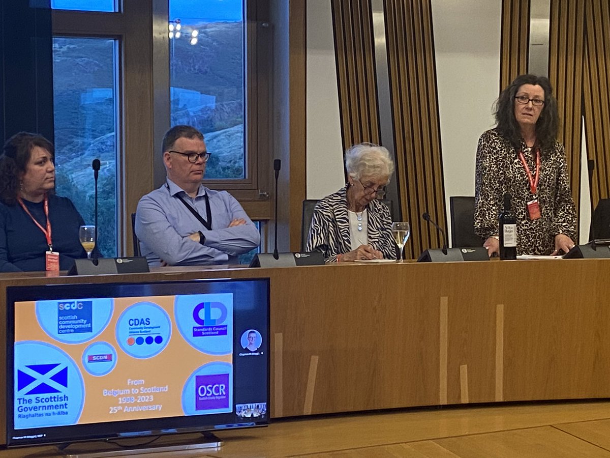 The value of partnership working being highlighted by @annaiclarke  to benefit communities through shared values and standards. @cldstandards @cdascotland @SCDC_Org @ScdnInfo #BecauseOfCLD