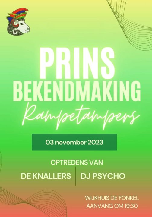 Groot nieuws! Wij gaan het carnavalsseizoen openen met een -nu al- te gekke prinsbekendmaking! En jullie zijn uitgenodigd 

📷 • Vrijdag 3 november
      • Aanvang: 19:30u - Deuren open: 19:00u 
      • Wijkhuis de Fonkel 

Save the date!!
#carnaval #Helmond #prinsbekendmaking