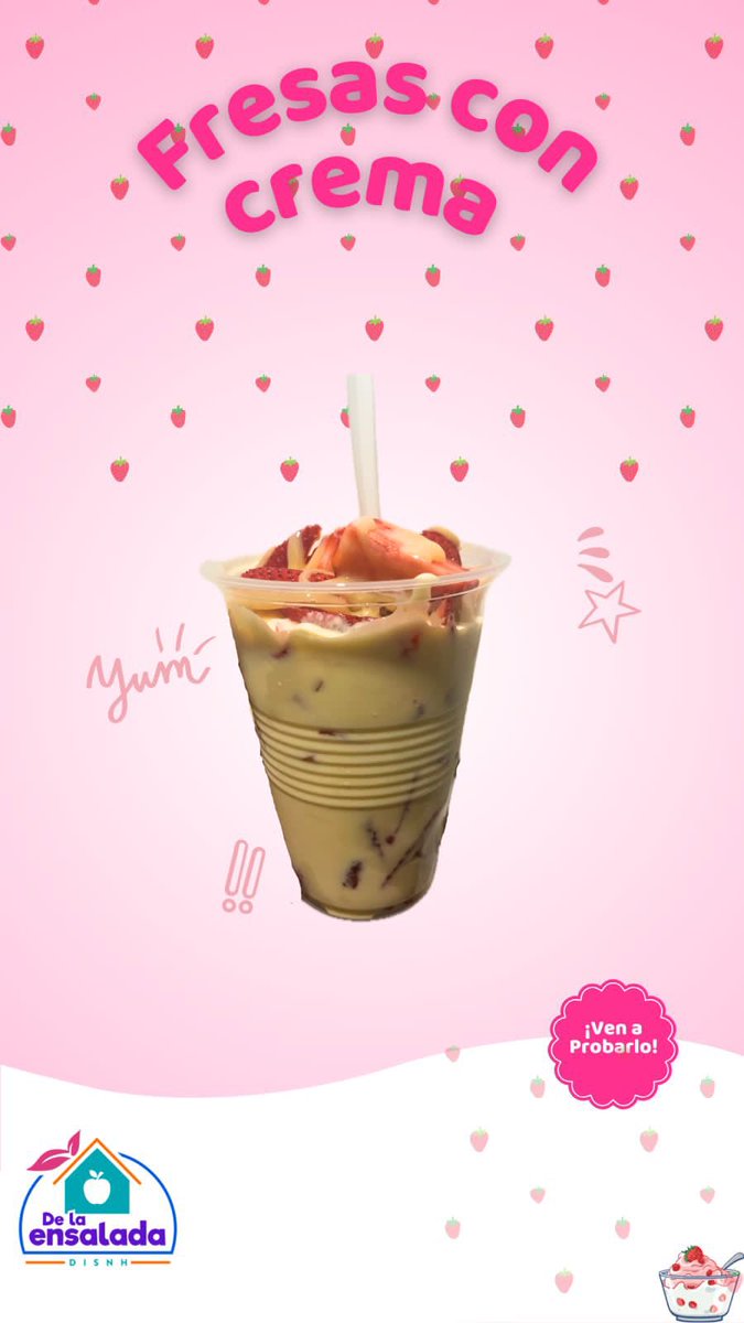 Hoy vamos a vender fresitas con crema 😋
No se queden con las ganas de probarlas!! 😋