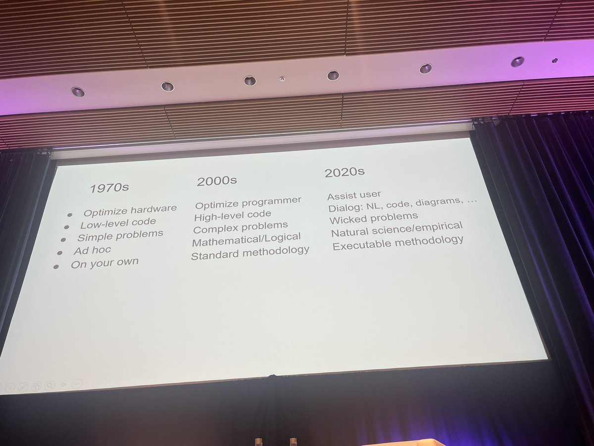 AIconference's tweet image. AI legend Peter Norvig gives brief history intro of computing and talks about programming and #AI evolving now to be more empirical and like a natural science #AIConf2023 #ArificialIntelligence