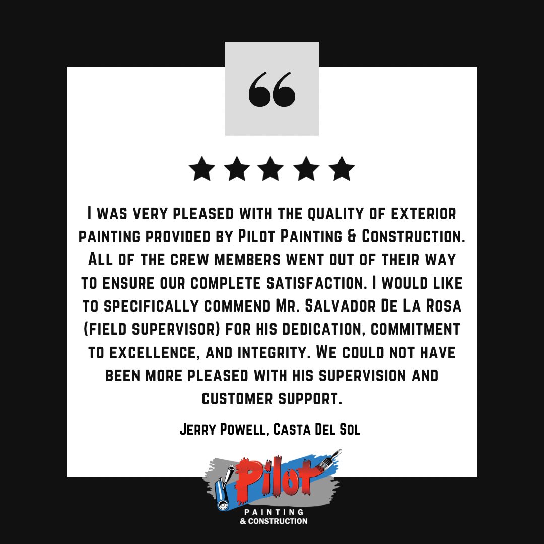 pilotpainting's tweet photo. ✨ Testimonial Tuesday: ⭐️⭐️⭐️⭐️⭐️ Our valued customer’s review says it all! Thank you for choosing Pilot for your project. We strive to deliver exceptional results and customer satisfaction every time. #PilotPainting #testimonialtuesday #googlereview #paintingcontractor https://t.co/UIFZxpEpmU