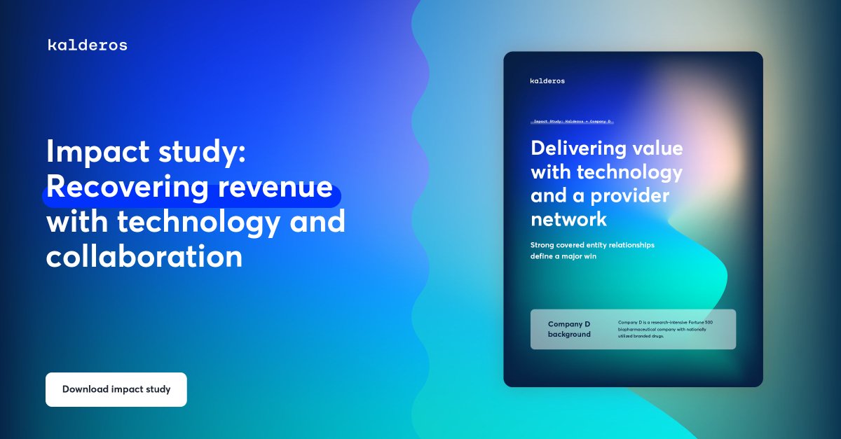 Discover how technology and Kalderos’ provider network came together to define a big win for a manufacturer. Our latest impact study reveals how Company D resolved a challenge in a high-population state and recovered lost revenue. 
Read the study here: kalderos.info/3LrVQOZ