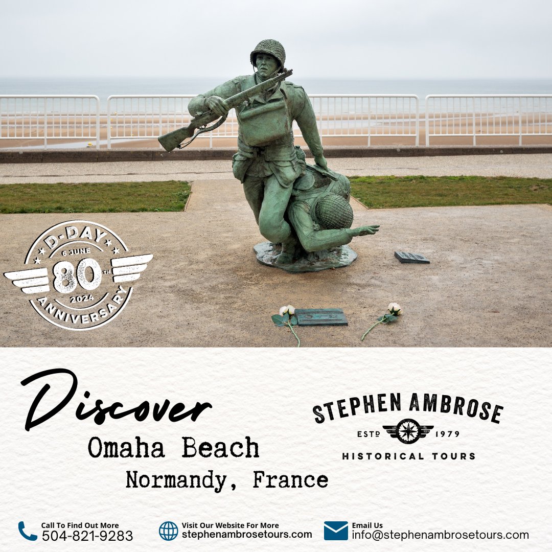 🏰 From the beaches of Normandy to historic battlefields, our D-Day tour covers it all. Join us in June 2024 to commemorate this monumental event. Spaces are filling up fast! #D-DayAnniversary #HistoricalTour #SAHT #1HistoryTourCompany ow.ly/em5a50PNoZM