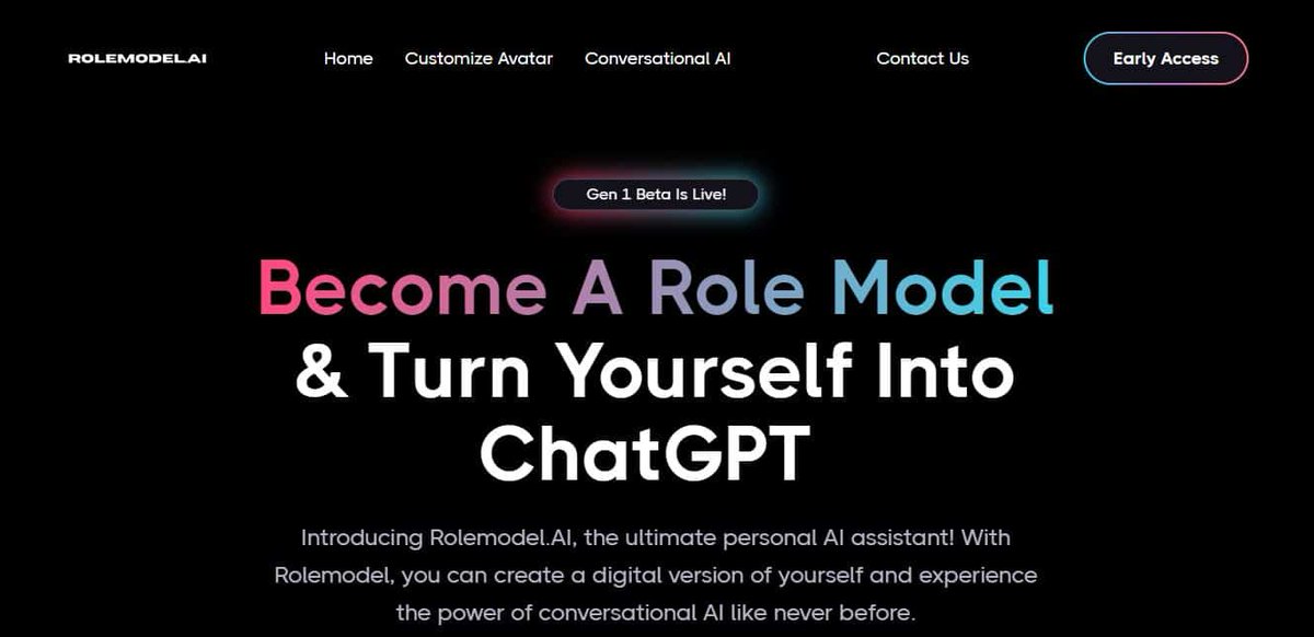 AI TOOL ALERT!!

Role Model |A platform to create personalized AI assistant. flipbytes.link/DdJV 

🚀 Check out 1500+ AI Tools at flipbytes.link/home 🚀   

#aitools #ai #artificialintelligence @Rolemodelai