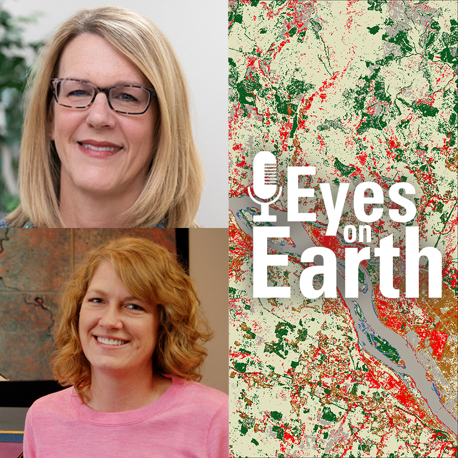 USGSLandCover's tweet photo. Did you know that #LCMAP starts with change? First, land surface change events are detected in the #Landsat archives. These changes are then used to help classify land cover. Eyes on Earth podcast episode about LCMAP: https:// https://t.co/EfJWzhdmlQ https://t.co/uBf7hPIOMU