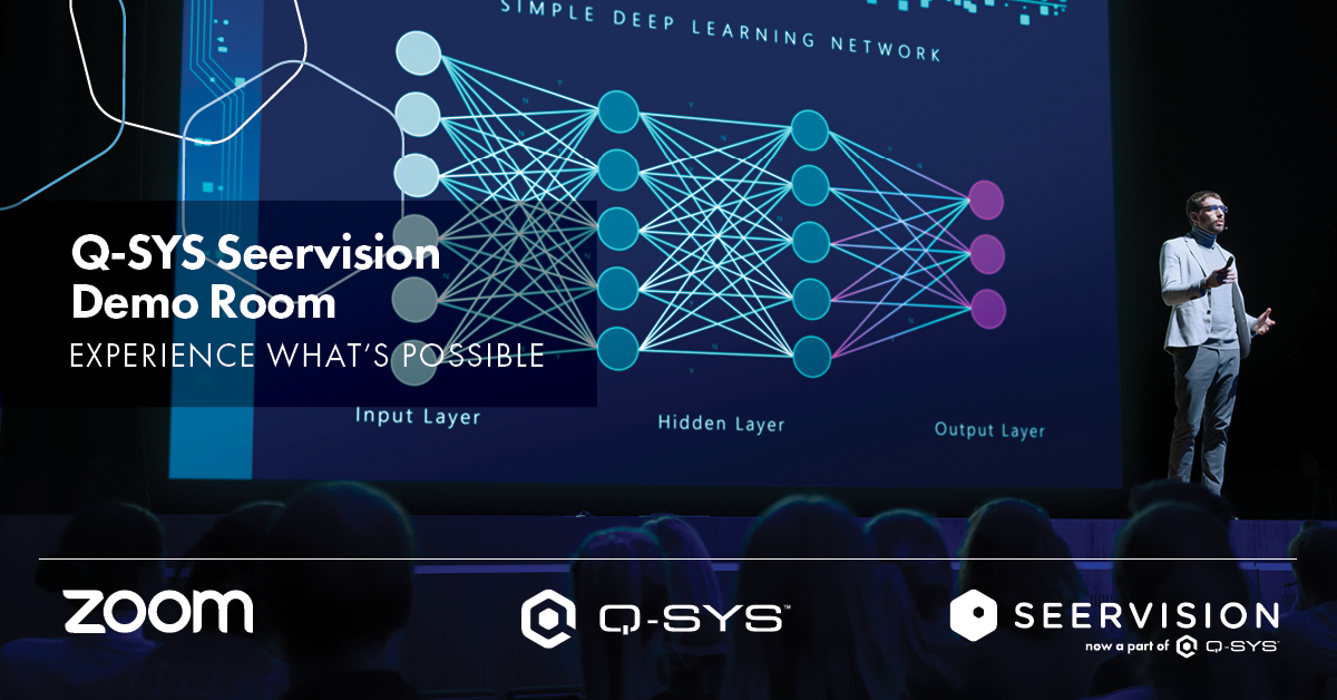 QSYS_AVC's tweet image. 📢 Make sure to book your spot for the Q-SYS Seervision Demo Room at #Zoomtopia on Oct 3-4! Discover what&apos;s possible with @Zoom &amp;amp; Q-SYS in this private demo.

Don&apos;t miss out! bit.ly/3F63bjT

#CollaborationTech #qsys