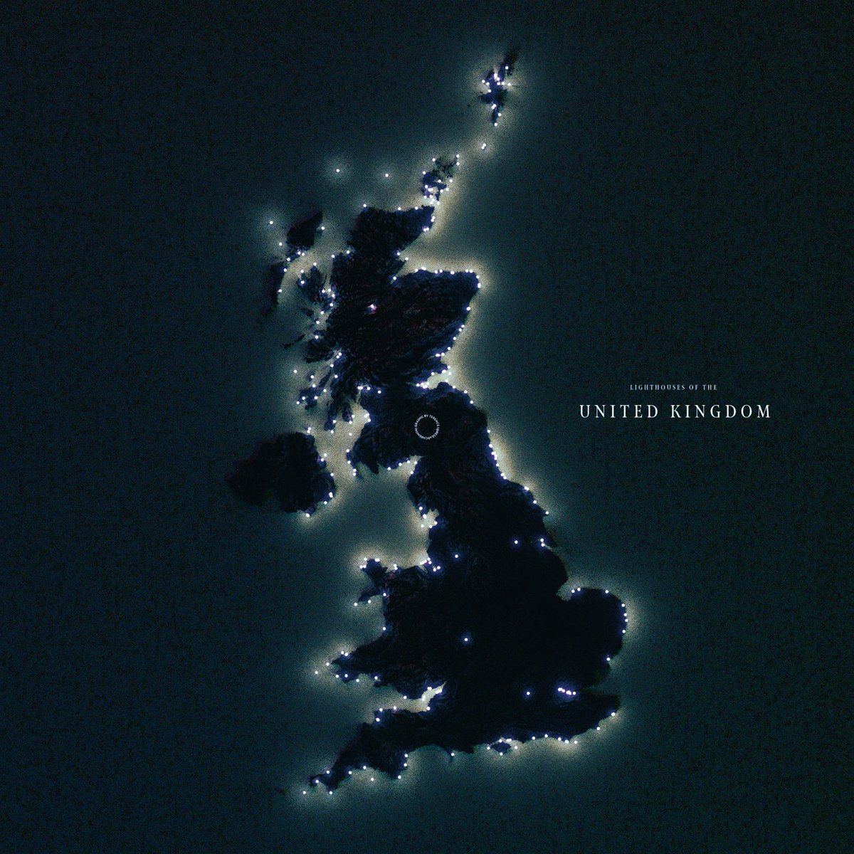 Lighthouses of the United Kingdom. I rather like how this turned out. And it didn't take 42 hours. 😅 

#rayshader adventures, an #rstats tale