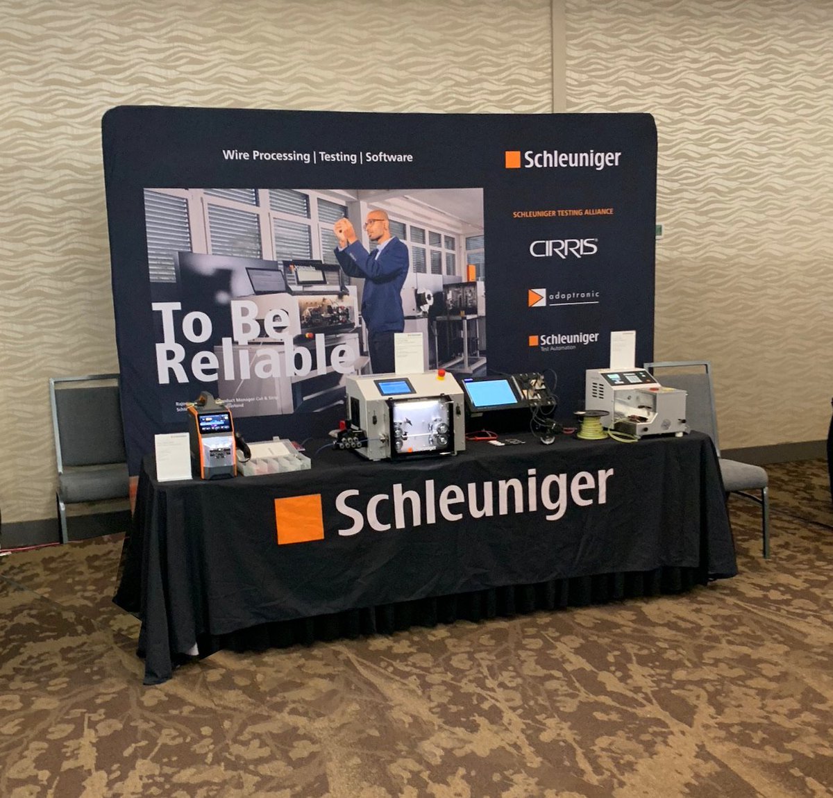 SchleunigerInc's tweet image. 🔔 Attending EPTECH Calgary? 🔔

Don&apos;t forget to stop by the Schleuniger booth to explore our latest wire processing solutions and connect with our Canadian regional sales manager, Harry Coates!

 #EPTECH2023 #VisitUs #WireProcessing #WireAndCable #Innovation #Technology
