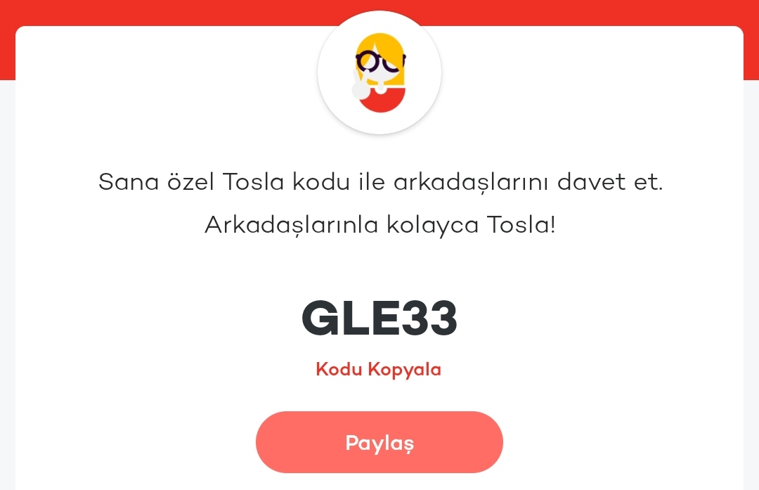 user01122326's tweet photo. TOSLA UYGULAMASINDAN ÖĞRENCİLERE HEDİYE 
TOSLA UYGULAMASINI İNDİR
KAYIT OLA BAS 
DAVET KODU KISMINA GLE33 KODUNU GİR 
PARANI CEBİNE ATT #Bakantekinistifa #YusufTekinİstifa #KabinedenMuelakataVeto #10GB #KabinedenMülakataHayır #deprem https://t.co/zjeC4AxHoU