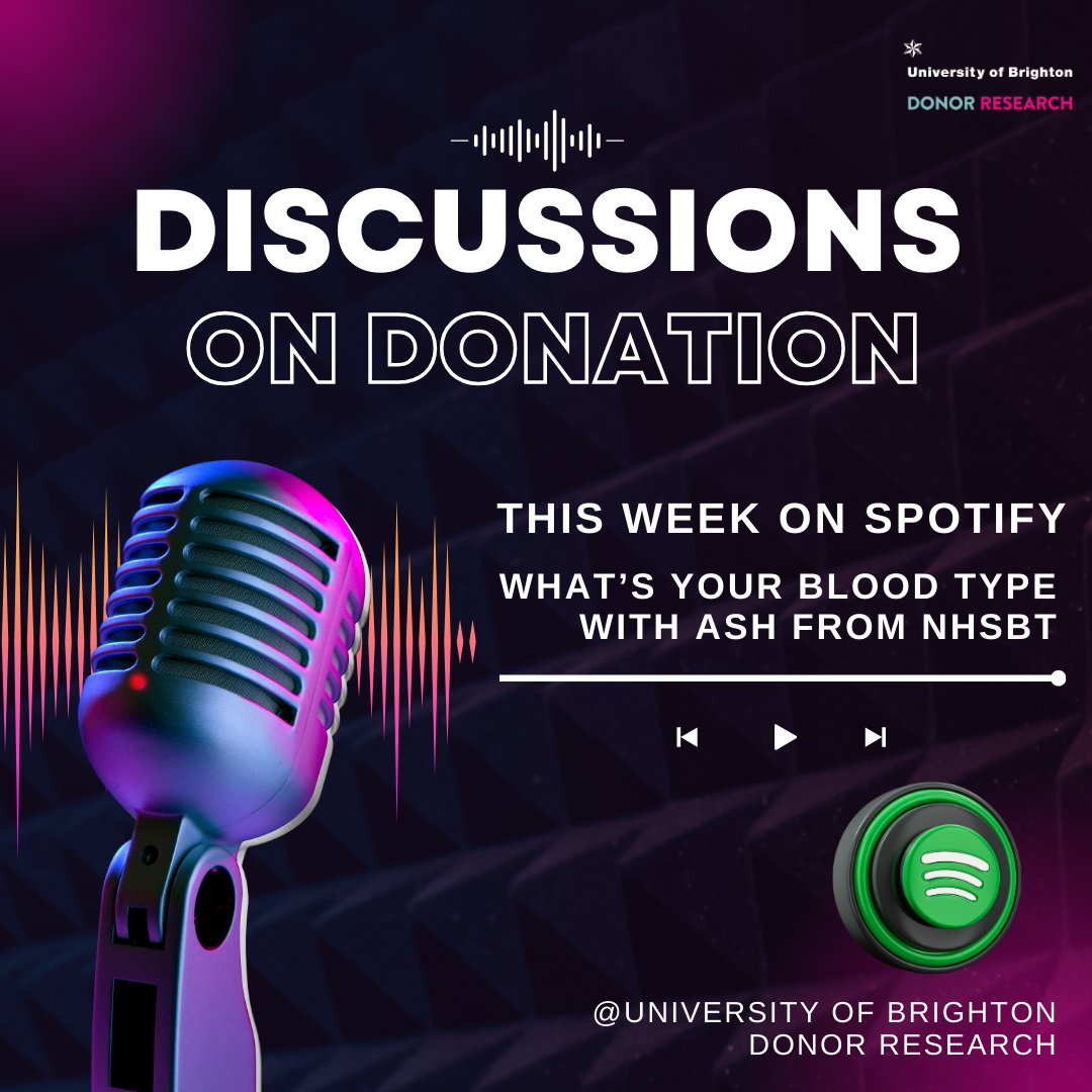 Coming soon! In our first podcast we will be talking all about blood donation with Ash from <a href="/givebloodnhs/">Give Blood NHS 🩸🩹</a> as we launch our #whatsyourbloodtype event (sign up in the bio)  #BrightonFreshers #Freshers2023 <a href="/uniofbrighton/">University of Brighton</a>