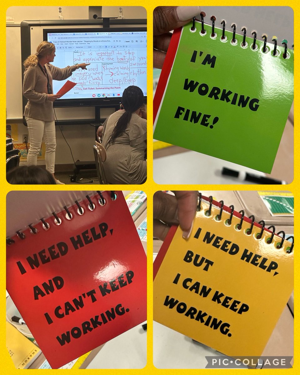 Yates_Mill's tweet photo. Thanks for creating a space where students feel safe sharing how they’re faring along the way instead of waiting until the end of the lesson, Mrs.Risoli! #LevelUp #ElevateYour Game ⁦@YMESPTA⁩ https://t.co/PvFd0eav6g