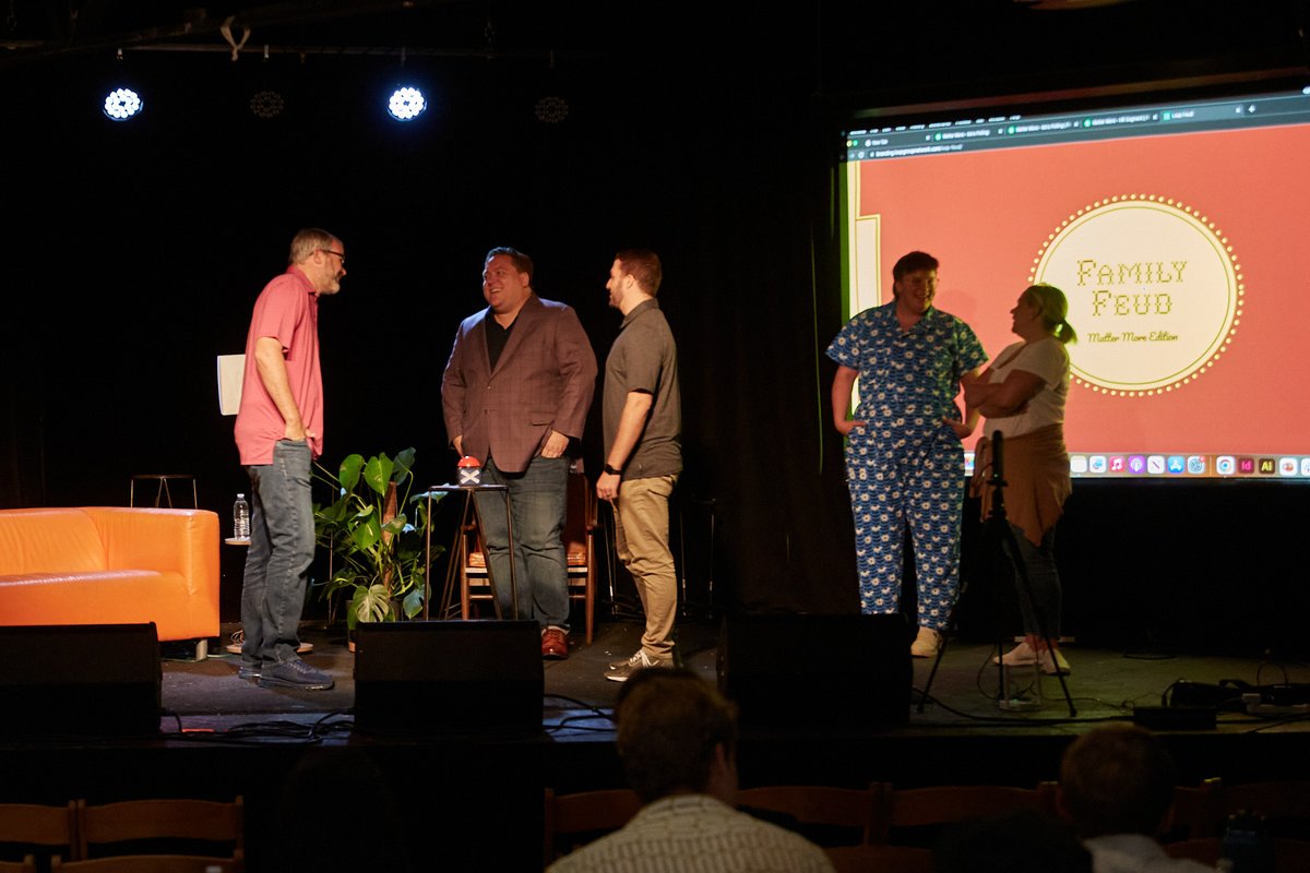 leapmatter's tweet photo. As this season ends, we are reminiscing on our summer fun at Leap Group’s annual state-of-business celebration in Louisville this July. 

Here are some snapshots of Art Director Kim Pegram representing (matter) in Family Feud: Agency Edition. https://t.co/c1viiX7bKk