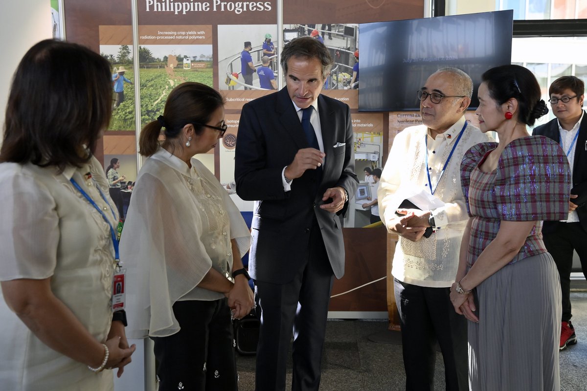 rafaelmgrossi's tweet photo. Witness how nuclear science and technology is working for the #Philippines at their exhibit at #IAEAGC. Great to see how the 🇵🇭 is leveraging nuclear technology for national development! https://t.co/p41V6NvLmj