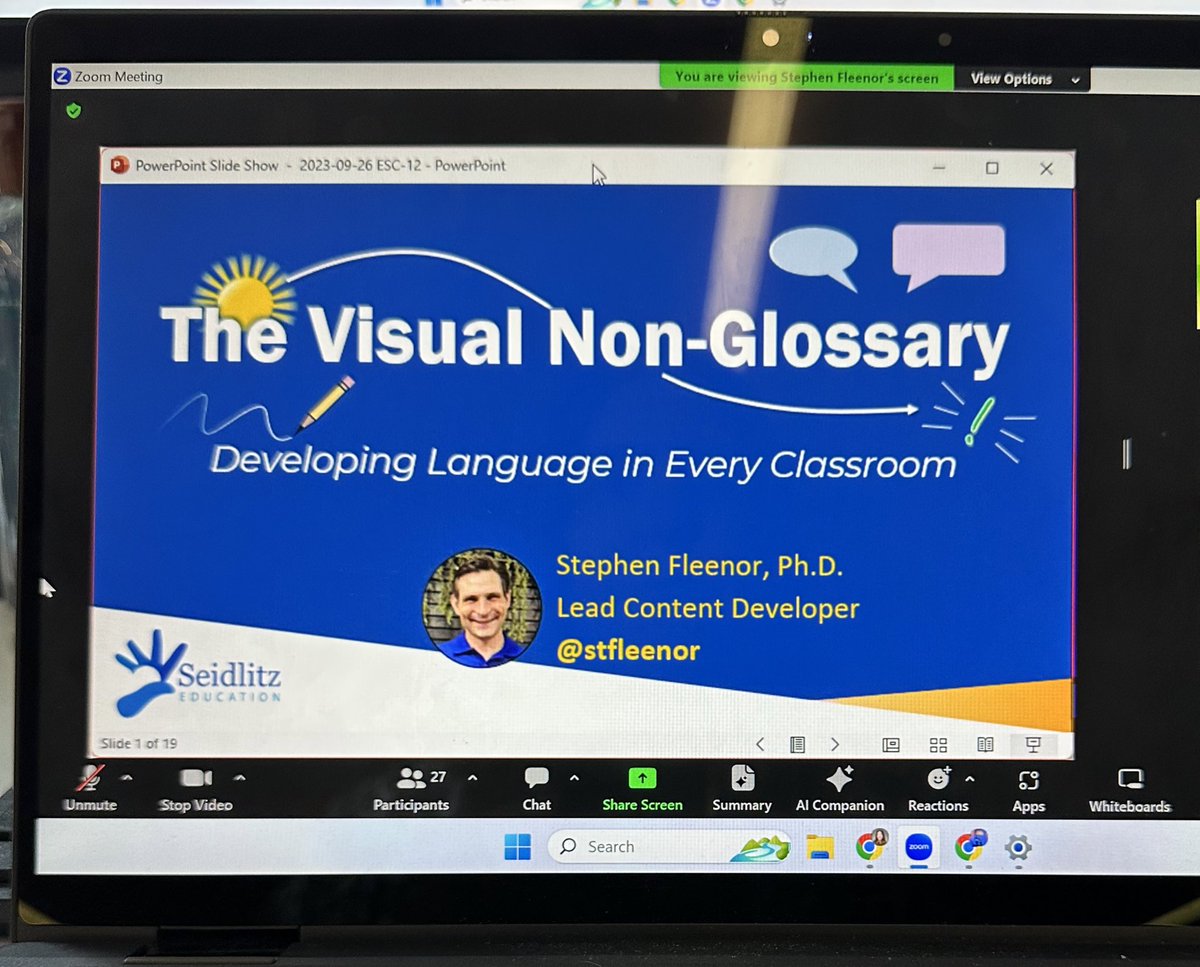 Excited to spend the next hour with @stfleenor learning about #visualnonglossary for science! 

@R12Bil_ESL @Region12 @AWalkerEL