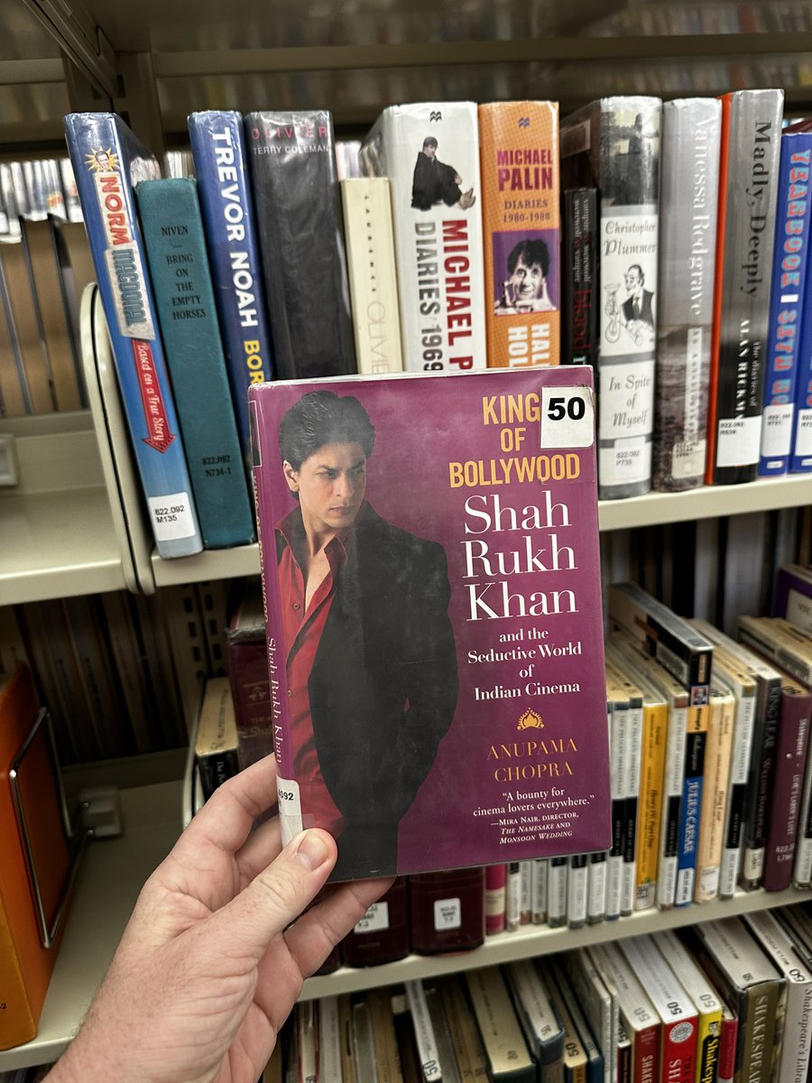 Went to my local library today and asked if they had any books on “Bollywood” or Indian cinema. And they had ONE…… and of course it was about King Khan 😂