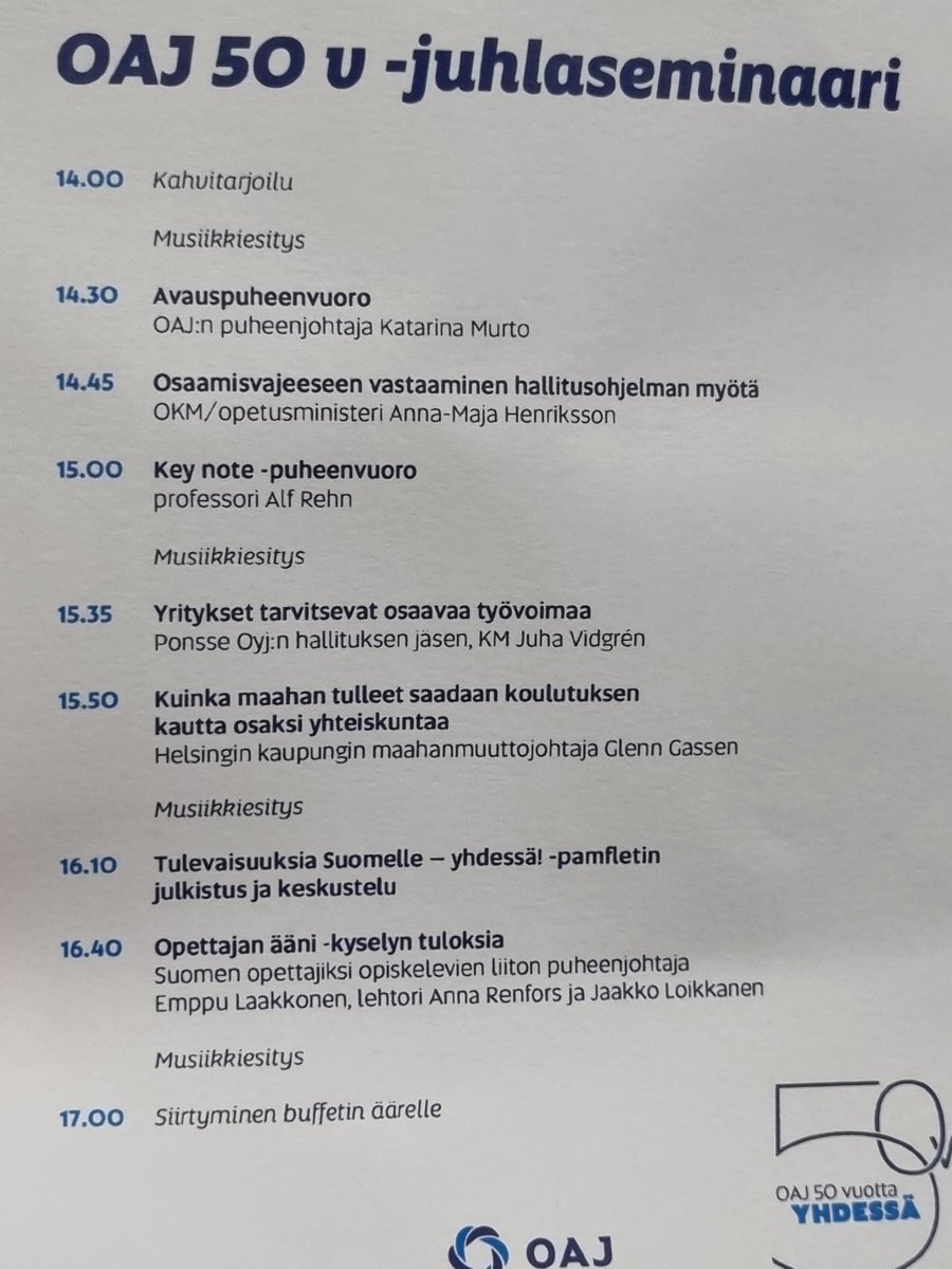 50-vuotiasta OAJ ta onnitellen <a href="/MTKry/">MTK</a> <a href="/MTK_Metsa/">MTK Metsänomistajat</a> <a href="/oajry/">OAJ</a>