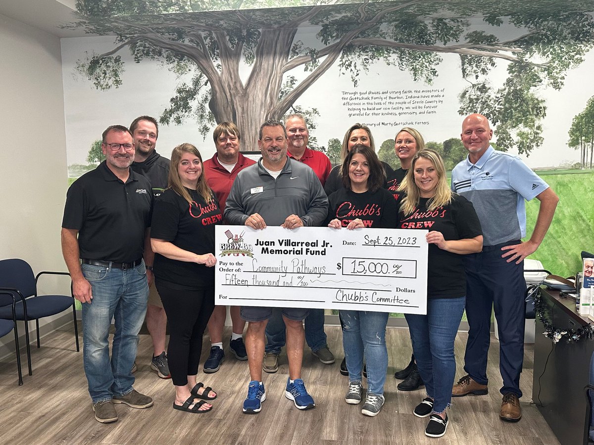 Yesterday the Chubb's Brew-BQ group stopped by with their donation. 
We live in a special community with some special people. These are definitely some of those individuals
Thank you for this humbling donation and for choosing us as your partner in 2023. Juan would be so proud.