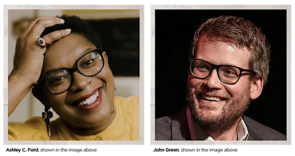A dire dialog with two literary luminaries: eventbrite.com/e/2023-speaker…

@iSmashFizzle <a href="/johngreen/">🐢🐢🐢John Green🐢🐢🐢</a> 
#ashleycford #johngreen #bookban #banhungernotbooks