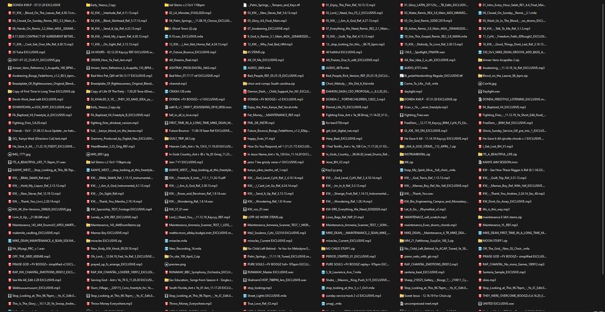 rapoutcontext's tweet photo. De ontem para hoje foram vazadas +100 músicas inéditas do Kanye West

Diversos álbuns, uncluindo a versão de Jesus Is King que ele produziu junto com o Dr. Dre

Um dos maiores vazamentos da história da música, bizarro https://t.co/jFgEp2hjyX