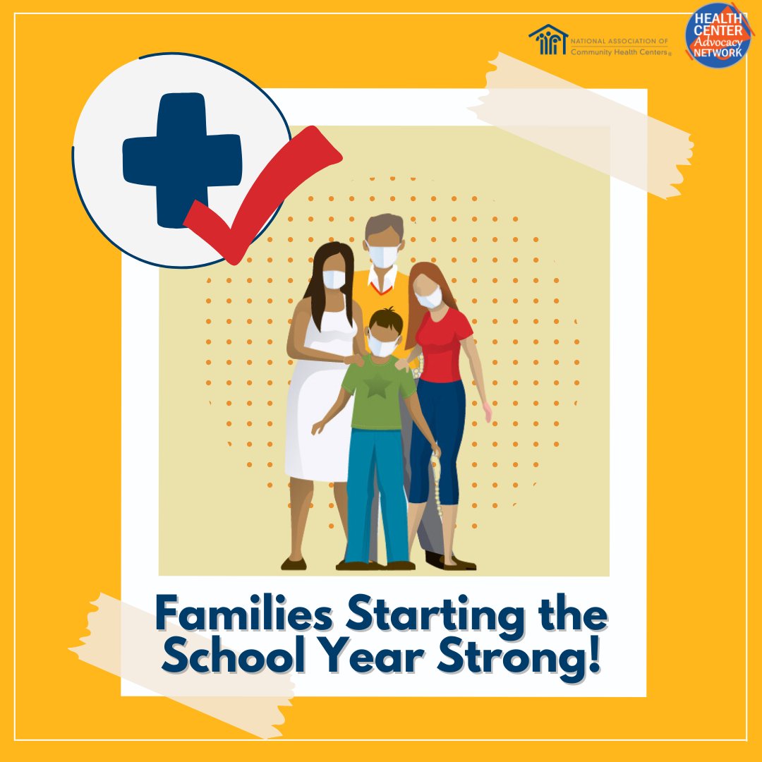 Community Health Centers make sure families are ready to start the school year strong! Healthy food 🍎, healthy bodies 😁, healthy minds 🧠 

Let's work with Congress to pass CHC funding to ensure our kids start every year ready to learn and grow! #ValueCHCs