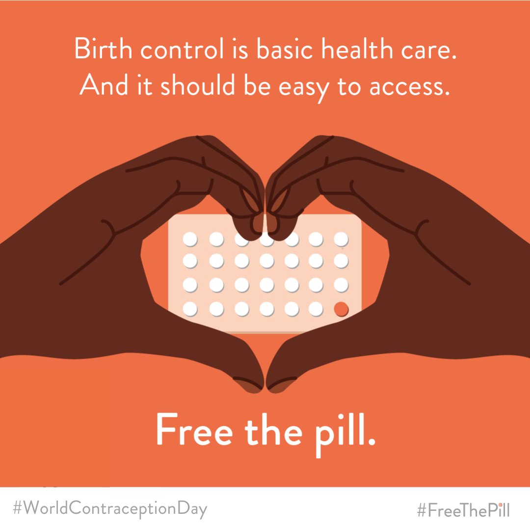 Guttmacher's tweet image. All people should have the resources they need to plan their futures, free from barriers or stigma. That’s why this #WorldContraceptionDay we’re calling for OTC #BirthControl pills to be affordably priced + fully covered by insurance! #FreeThePill 🙌🏿🙌🏾🙌🏽