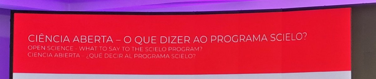 O que dizer ao SciELO  com relação a Ciência Aberta? Os editores (graças à SciELO!) estão preparados (ou em preparação) para atender a CA. O mesmo não vejo com relação aos autores e revisores. Se esses atores não praticarem a CA fica impossível  dos periódicos fazê-la. #scielo25