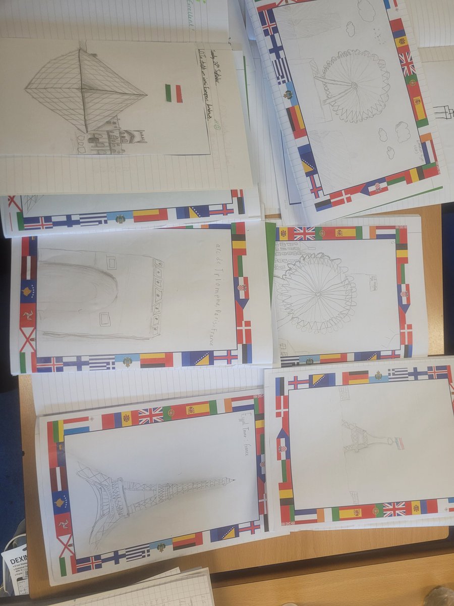 A fab afternoon in 6B, from answering the register in home language's, teaching each other phrases in  home language's and sketching European landmarks. Très bien 6B 😁 <a href="/paganelschool/">Paganel Primary</a>