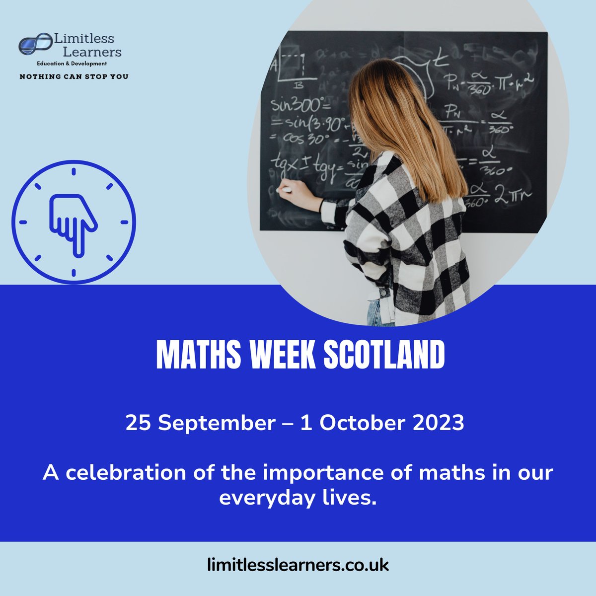 LimitlessLearn8's tweet photo. ๐๐ What's your favorite way math influences your daily life? Whether it's in cooking, budgeting, or problem-solving, share with us how math makes a difference in your world!
Learn more here: https://t.co/2z5pkp4ly0
#MathsWeekScot #limitlesslearners #scottishmathsweek https://t.co/8layv7kWu5