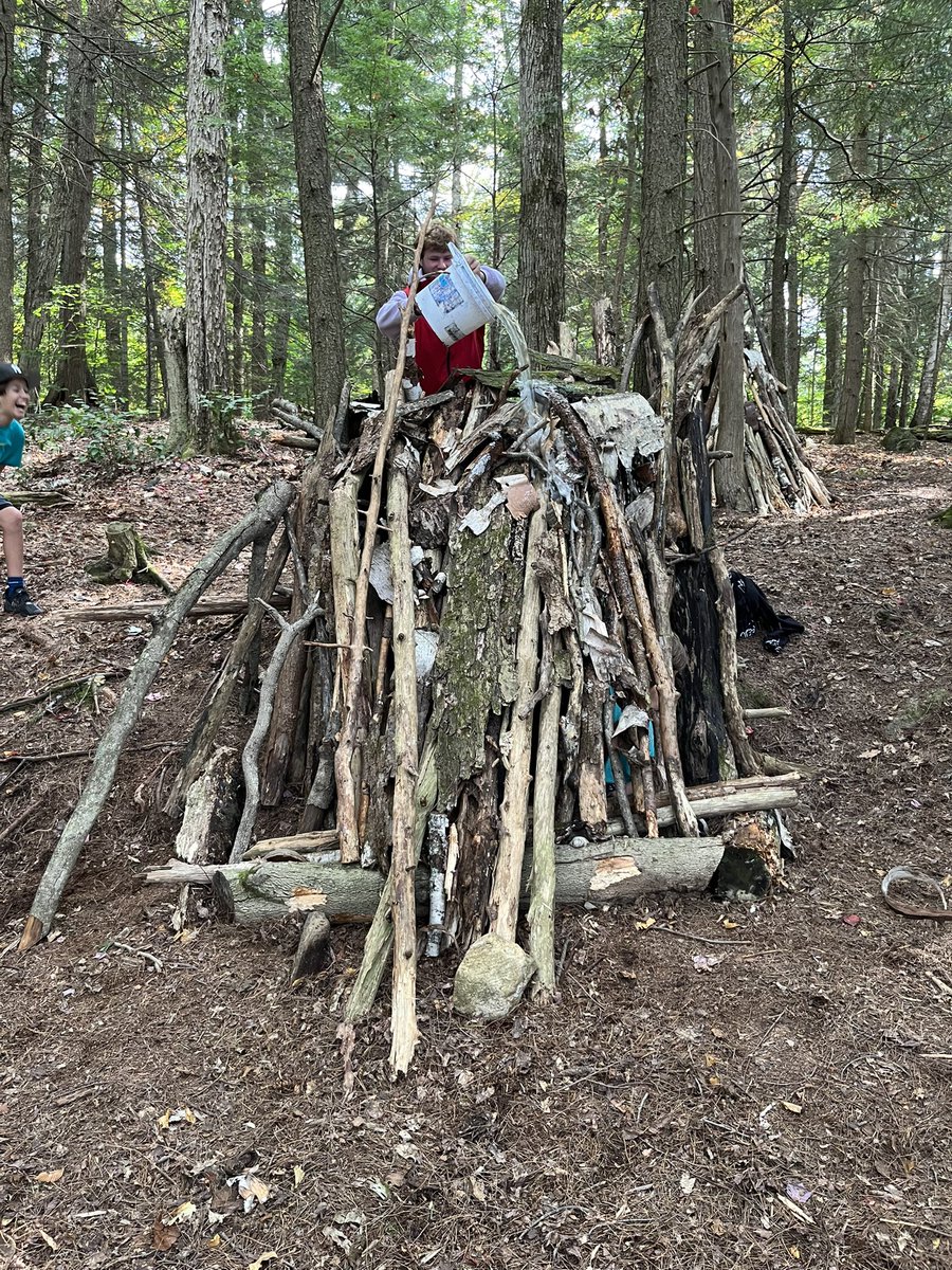 Shelter Building rain test! 😂
