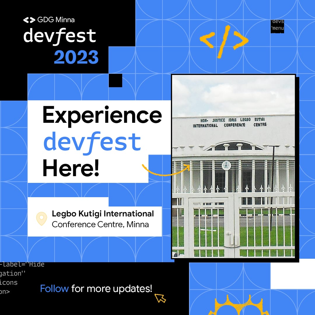 GDGMinna's tweet image. Why Attend #DevFestMinna 2023?

&amp;gt; Gain valuable insights from renowned speakers.
&amp;gt; Participate in interactive sessions.
&amp;gt; Connect with like-minded professionals and expand your network.
&amp;gt; Discover career opportunities and entrepreneurial insights.

#DevFestMinna
#DevFest