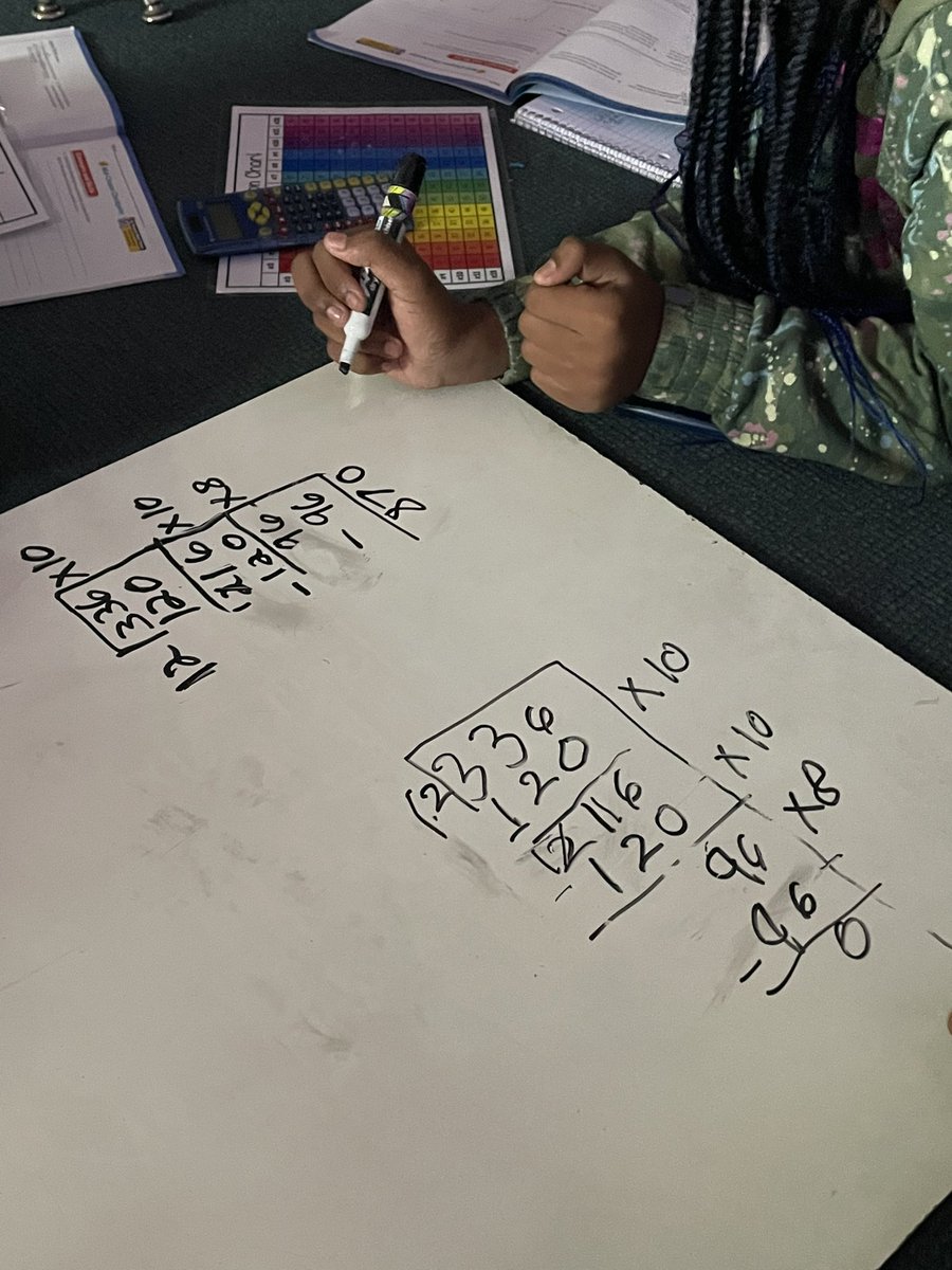 Working on partial quotients today using the “hangman” method.  Mastering division in 5th grade! @asdcentral @AllentownSD #oneallentown #centralproud