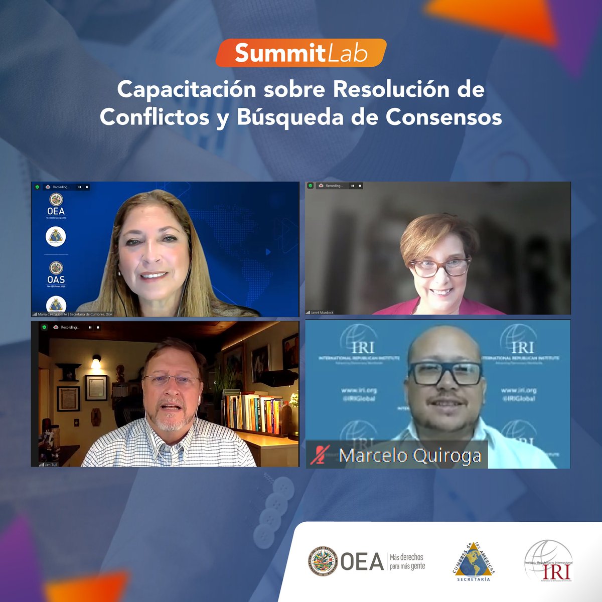 CumbreAmericas's tweet photo. Felicitamos a los más de 60 representantes de #SociedadCivil y #ActoresSociales por su activa participación en el #SummitLab: Capacitación sobre Resolución de Conflictos y Búsqueda de Consensos. 👏🤝
#Hilo https://t.co/28UQiAzxw6